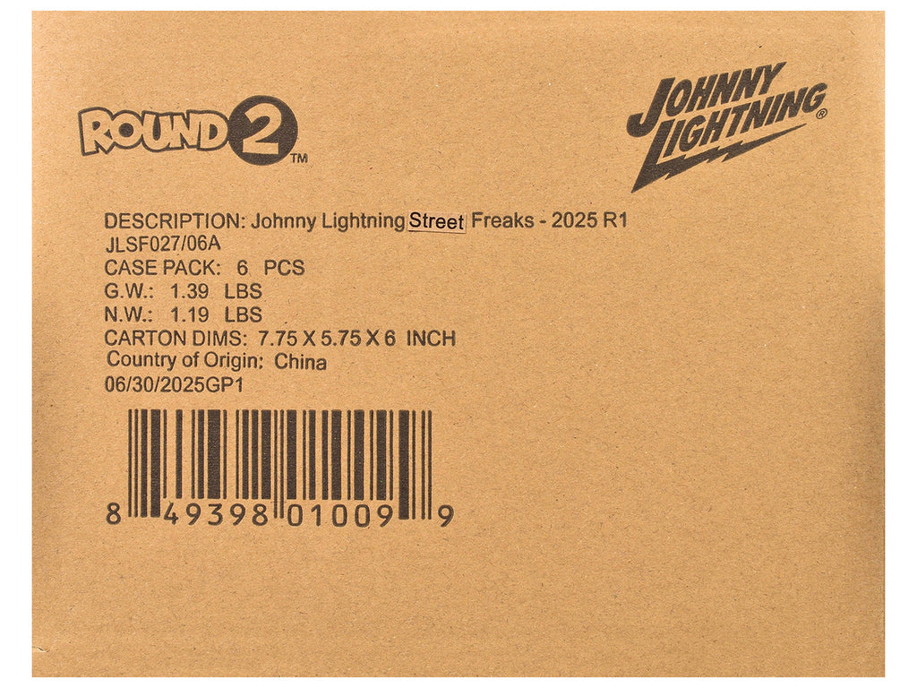 "Street Freaks" 2025 Release 1 Set A of 6 Cars 1/64 Diecast Model Cars by Johnny Lightning